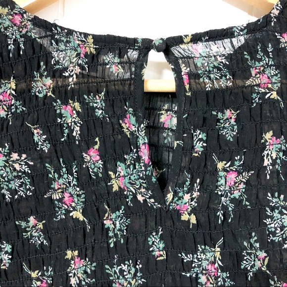AEO Boho Floral Sheer Bell Sleeve Top - Picture 7 of 9